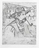 Moses Levy, Contadino Toscano, etching