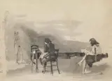 Pietro Annigoni, Lezioni All'Accademia, ink on paper