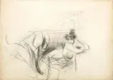 Giovanni Boldini, Studio Di Figura Femminile Reclinata