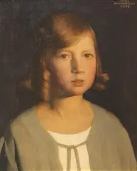 Gigi Morbelli, Ritratto Di Bimba, oil on faesite