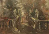 Antonio Coceani, Giardino Di Palazzo Antonini, Udine, oil on compensato