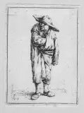 Adriaen van Ostade, Contadino Con La Mano Dentro Il Cappotto, etching