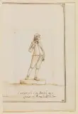 Sebastiano Fulcaro, Studio Di Una Statua A Boboli, pencil nera