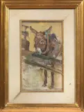 Ezechiele Acerbi, Asinello, oil on canvas applicata on cardboard