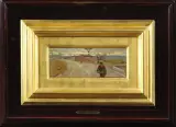 La Sciarpa Rossa by Ludovico Tommasi, oil on tavoletta, offered Mar 2021