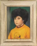 Romano Stefanelli, Ritratto Di Bimba, oil on canvas