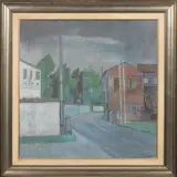 Renato Ballarin, Autunno Piovoso, oil on canvas