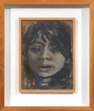 Ugo Capocchini, Testa Di Donna, oil on cardboard