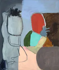 Maria Zerres, Erwartung, 1988, Öl auf Leinwand