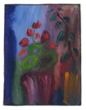 Stilleben (Alpenveilchen mit sieben roten Blüten) by Alexej von Jawlensky, 1936, Öl auf Leinwand, auf Karton aufgezogen, sold Nov 2011