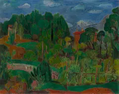 Hans Purrmann, Landschaft im Tessin, 1946, Öl auf Leinwand