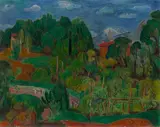 Hans Purrmann, Landschaft im Tessin, 1946, Öl auf Leinwand