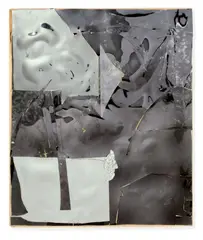 Rudolf Polanszky, Reconstructions / Dark Mirrors, 2017, Spiegelfolie, Silikon, Acrylglas, Kunstharz und Acryl auf Holz