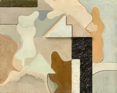 Plastisches Bild by Willi Baumeister, Um 1920, Öl und Sperrholz auf grundiertem Karton, sold Nov 2019