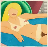 Tom Wesselmann, Study for Nude Silkscreen, 1976, Liquitex und Bleistift auf leichtem Karton