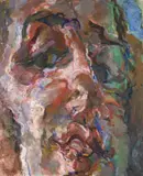 Marwan, Kopf, 1977, Eitempera auf Leinwand