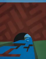 Tunnelbild by Markus Lüpertz, 1967, Leimfarbe auf Leinwand, sold May 2011