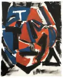 Selbstbildnis by A. R. Penck, 1982, Dispersion auf Leinwand, sold Jun 2010