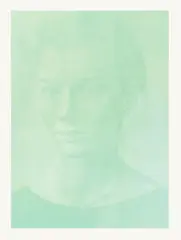 Doris by Franz Gertsch, 1989, Holzschnitt in Grüntürkis auf handgeschöpftem Japan, sold Nov 2008