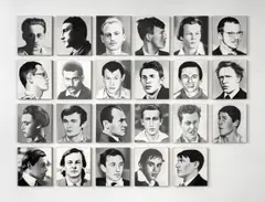 Marcin Maciejowski, Junge Künstler, 2002, 23-teilig: jeweils Öl auf Leinwand