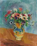 Hans Purrmann, Stilleben mit Anemonen, 1913, Öl auf Leinwand