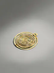 The Spiral by Alexander Calder, Um 1940, Brosche aus Messing und Stahldraht, vergoldet, sold Nov 2019