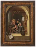 Willem van Mieris, A Bird Lost, First quarter of 18th century, oil on oak panel