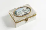 Balthazar Wigand, Sewing Box with Miniature, Early 19th century, Mother-of-pearl, gold, miniature: watercolor, gouache