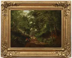 Bedřich Havránek, Path Between the Trees, 1870s, oil on canvas