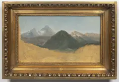 Adolf Kosárek, Study of the Mountains, Around 1858, oil on canvas on cardboard