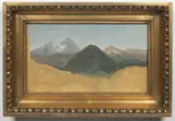 Adolf Kosárek, Study of the Mountains, Around 1858, oil on canvas on cardboard