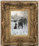 Jaroslav Věšín, Archduke Franz Ferdinand on the Hunt, 1891, oil on cardboard