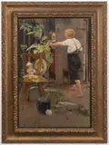 Josef Douba, Push-Of-War, Around 1900, oil on canvas