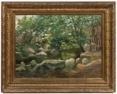 Augustin Satra, Landscape with a Brook, 1902, oil on canvas