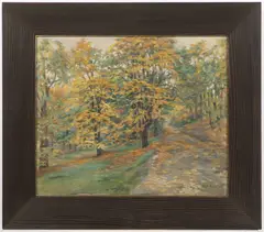 Antonín Hudeček, Autumn Path, Around 1905, oil on canvas