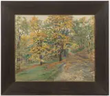 Antonín Hudeček, Autumn Path, Around 1905, oil on canvas