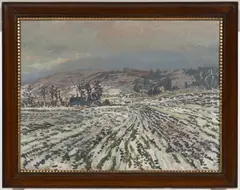 Jaroslav Panuška, Winter Landscape, Around 1910, oil on canvas