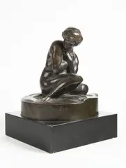 Josef Mařatka, Eve, 1923, bronze, serpentinite