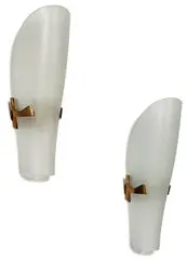 Sconces (2) by Max Ingrand, c. 1955, Fontana Arte, sold Oct 2015