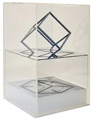 Robert W. Marks, Untitled, 1974, Mixed-media construction in Plexiglas box