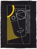 Roy Lichtenstein, Modern Head #2 (from Modern Head Series), 1970, 2-color embossed lithograph and linecut on handmade Waterleaf paper