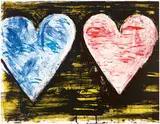 Two Hearts at Sunset by Jim Dine, 2005, 10-color lithograph on Rives BFK paper, sold Oct 2015