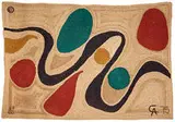 Turquoise by Alexander Calder, 1975, Handwoven jute maguey tapestry, sold Oct 2015