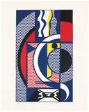 Roy Lichtenstein, Modern Head #1 (from Modern Head Series), 1970, 4-color woodcut on Japanese Hoshi paper
