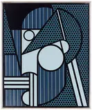 Roy Lichtenstein, Modern Head #4 (from Modern Head Series), 1970, 4-color lithograph on engraved and anodized aluminum