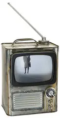 Edward Kienholz, The Opti-Can Royale, 1977, Metal sculpture with Fresnal lens system, light bulb and set of 6 photographs