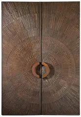 David Gillespie, Heroic Sunburst doors (2), c. 1970, Forms and Surfaces, Inc