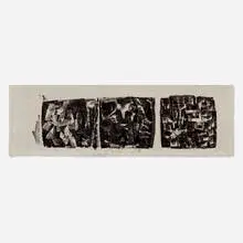 Untitled (Monotype) by Harry Bertoia, 1956-59, monotype on rice paper, sold Dec 2022