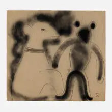 Waylande Gregory, Rats, spraypaint and charcoal on paper