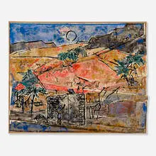 Builders by Judy Rifka, mixed media collage, sold Dec 2022